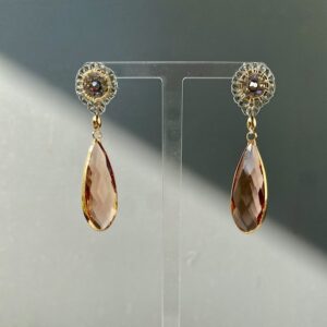 Ohrring Drops- Grau Pfirsich