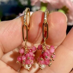 OHRRING SOFIA – GOLD PINK