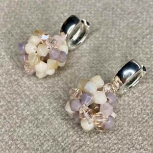 Ohrring Coco – Silber Rosa Flieder Weiß