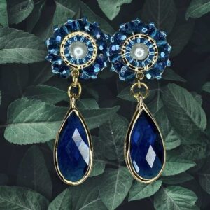 Ohrring Drops- Gold Türkis