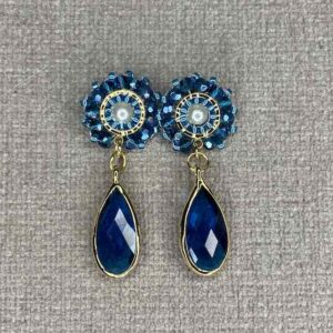 Ohrring Drops- Gold Türkis