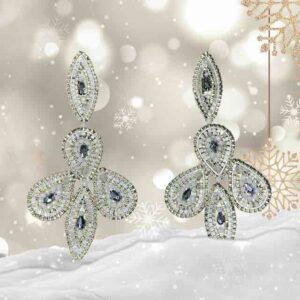 Ohrring Elsa – Weiss Silber Gold