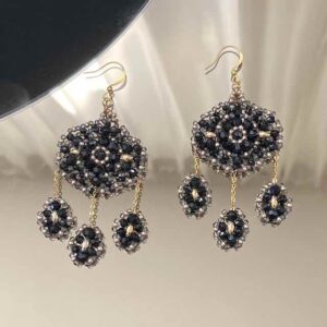 Ohrring Paris – Schwarz Gold