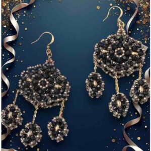 Ohrring Paris – Schwarz Gold