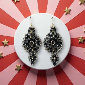 Ohrring Adele – Schwarz Gold