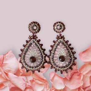 Ohrringe Rosé Royale – Silber Rosa Mauve