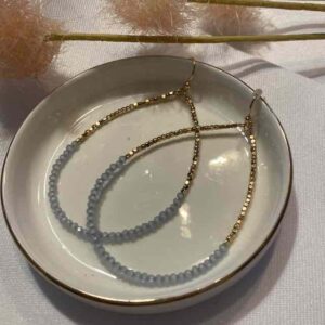 Ohrring Harmony – Gold Hellblau