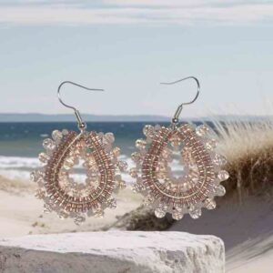 Ohrringe Mia – Puderrosa, Silber