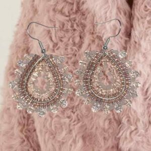 Ohrringe Mia – Puderrosa, Silber