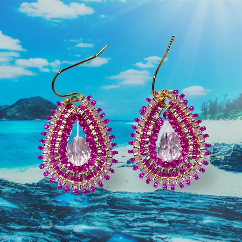 Ohrring Leona - Gold Pink – Bild 2