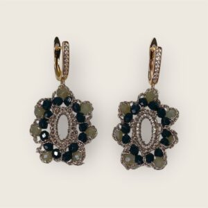 Ohrringe Lumière Lace Ovals – Grüntöne