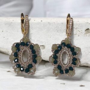 Ohrringe Lumière Lace Ovals – Grüntöne