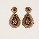 Ohrring Amalia Drop Braun Gold