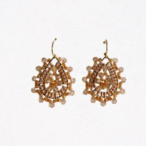 Ohrringe Mira – Braun Gold