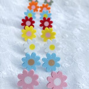 Ohrringe Sunny Daisy – Blüten in Pastelltönen