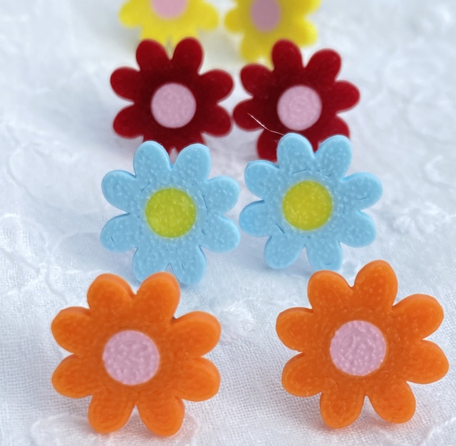 Ohrringe Sunny Daisy - Blüten in Pastelltönen – Bild 2