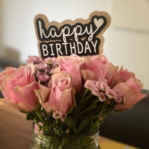 Cake Topper „Happy Birthday“ – Multicolor