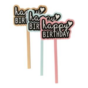 Cake Topper "Happy Birthday" - Multicolor