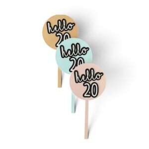 Cake Topper "Hello und Jahre" - Multicolor